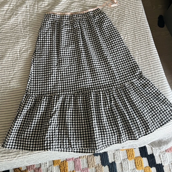 NWT Nobody's Child Black Gingham Midi Skirt (Matching Top Available) - Picture 7 of 7